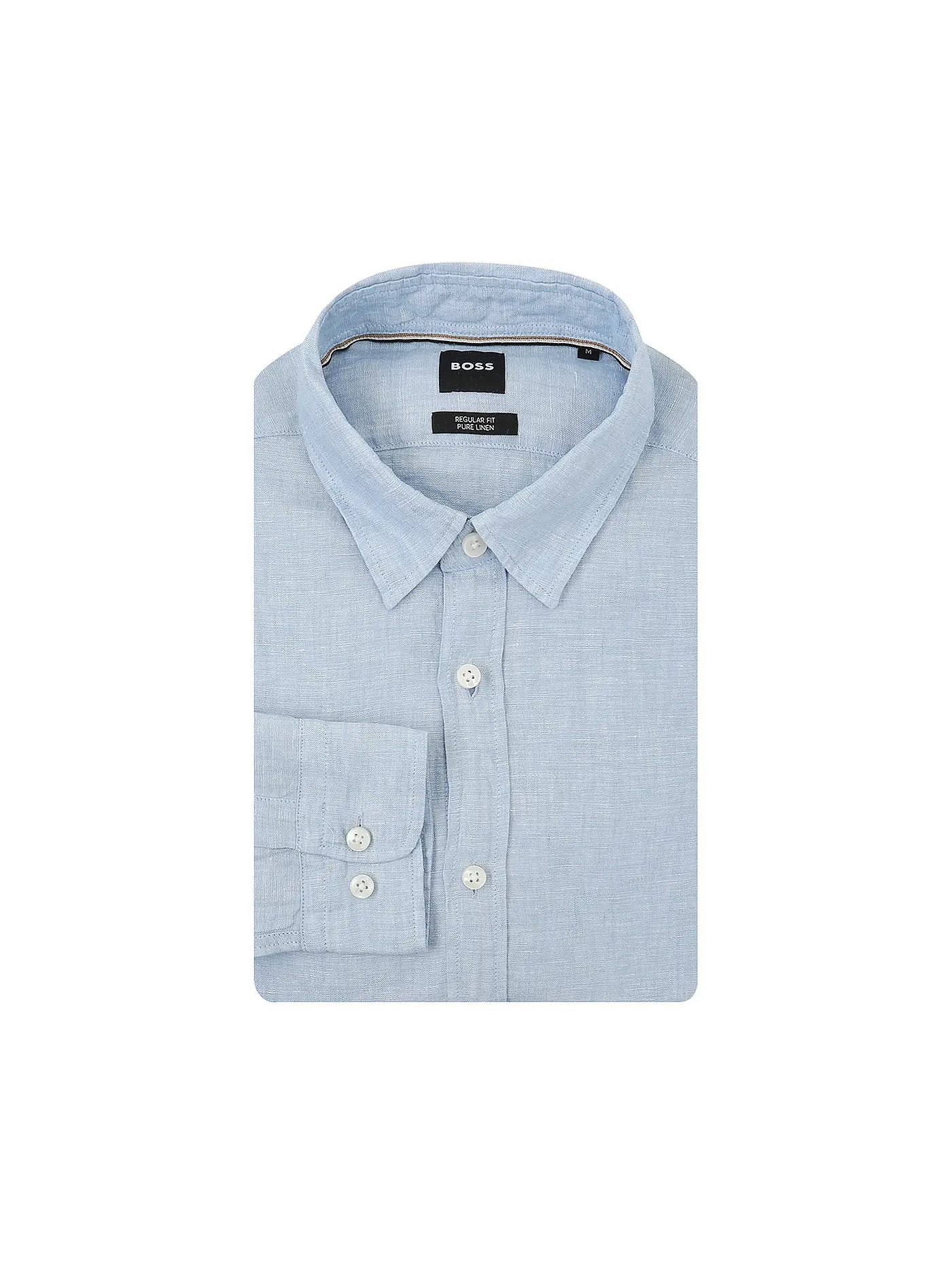 BOSS | Leinenhemd Regular Fit CHAMBRAY | hellblau